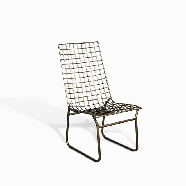 Silla Hierro Dorada Cubos-Compra en Ambiente Living - ambientegourmet