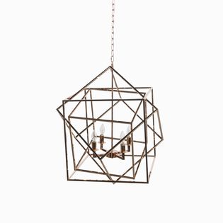 Luminaria cubo copper