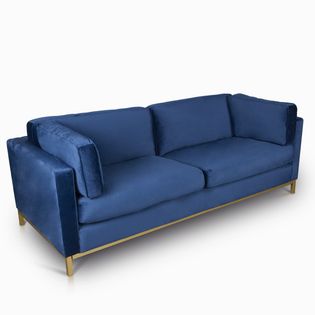 Sofa 3 ptos sorensen velvet azul