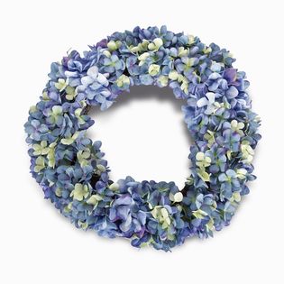Corona hortensia morada