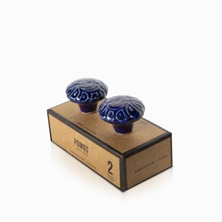 Pomo-ceramica-azul-grabado-set-x-2