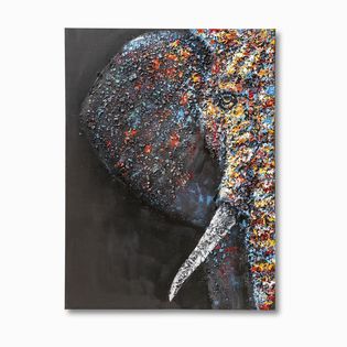 Cuadro-elefante-colores-puntos-120x90x3